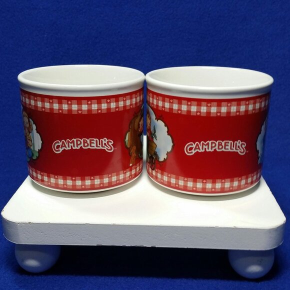 Vintage Campbell's Soup Mugs Tomato Garden 31962 2002 Houston Harvest Set of 2 - Picture 3 of 10